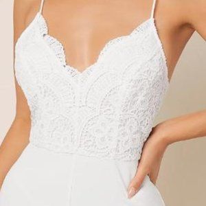 White Lace Pant Jumper